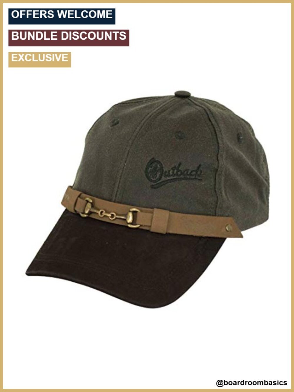 Waterproof Cotton Oilskin Equestrian Baseball Cap with 6-Panel Adjustable